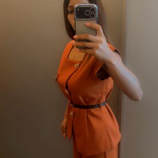 Ensemble en Lin pour femme avec Ceinture Noire